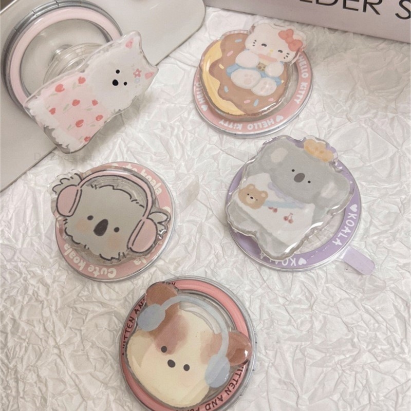 Photography Jokes - Magnetischer Pop-Socket-Handyhalter, niedlicher Tier-Pop-Up-Ständer, erweiterbarer Fingerringhalter,