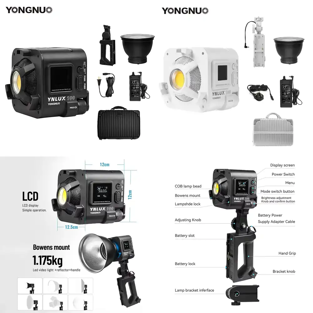 Photography Studio - YONGNUO YNLUX100 100W 3200K-5600K Kompaktes Handgehaltenes