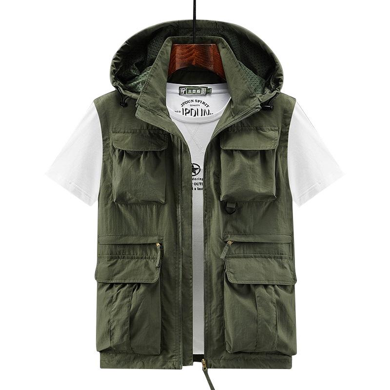 Photography Jacket - Herren Freizeitweste mit Mehreren Taschen Arbeitsweste