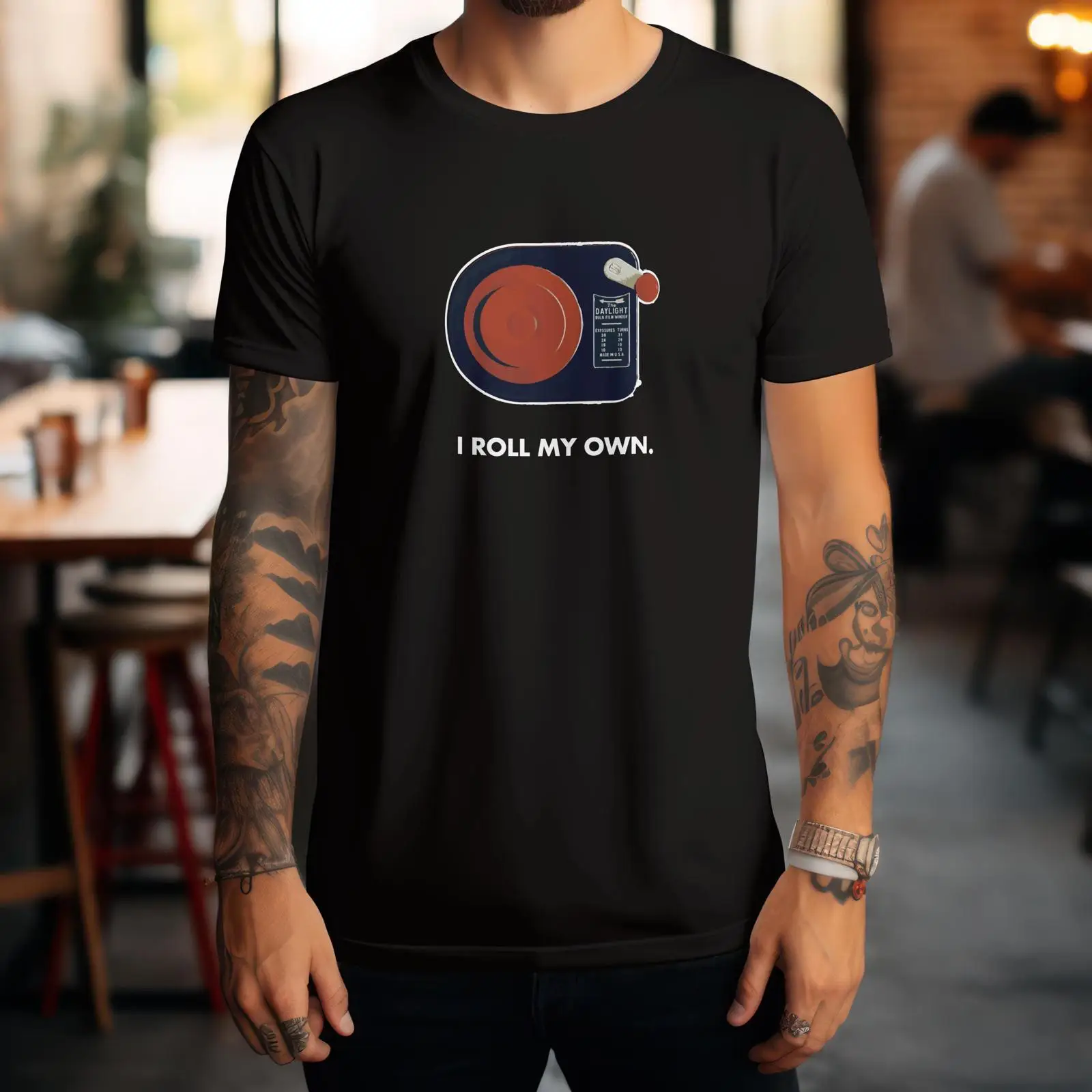 Photography Graphic Design - Softstyle T-Shirt mit lustigem Retro-Film Loader-Design