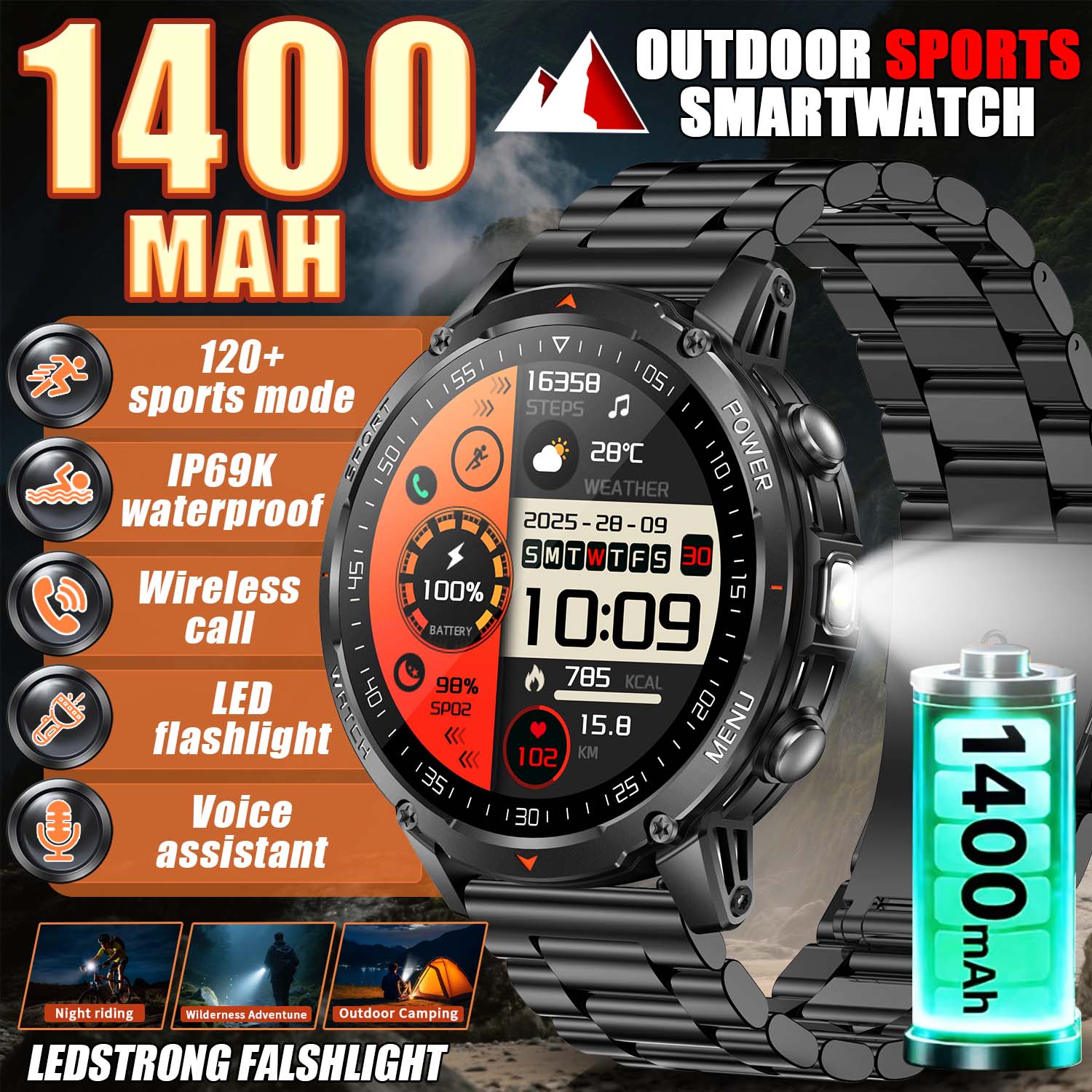 Photography Quiz - 2026 Neue Militär-Smartwatch für Herren 1400mAh