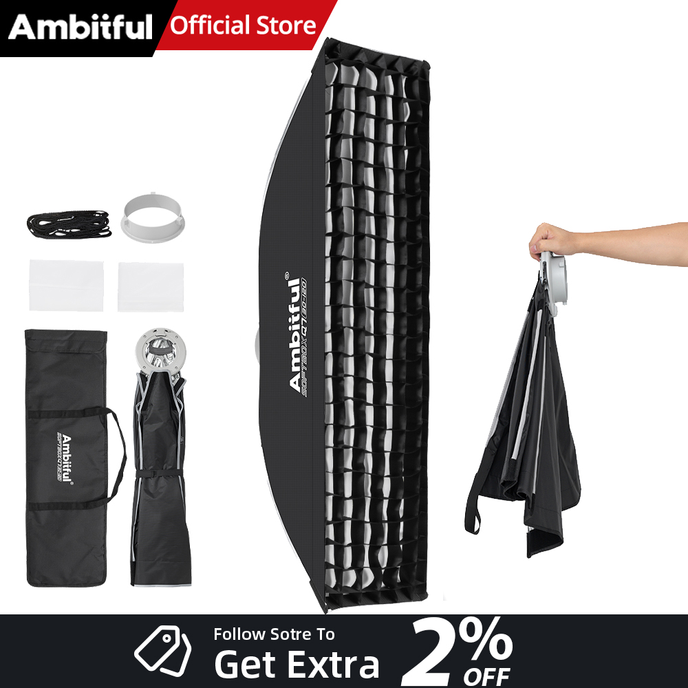 Photography Grid - AMBITFUL Q7-II 30*120cm Bowens Mount Streifen-Softbox