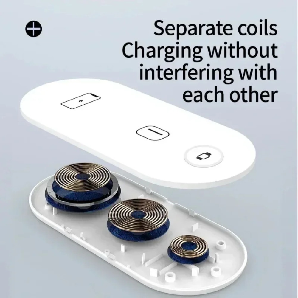 Tethering Cable Usb - 3-in-1 Kabelloses Ladepad Schnell-Ladestation für iPhone