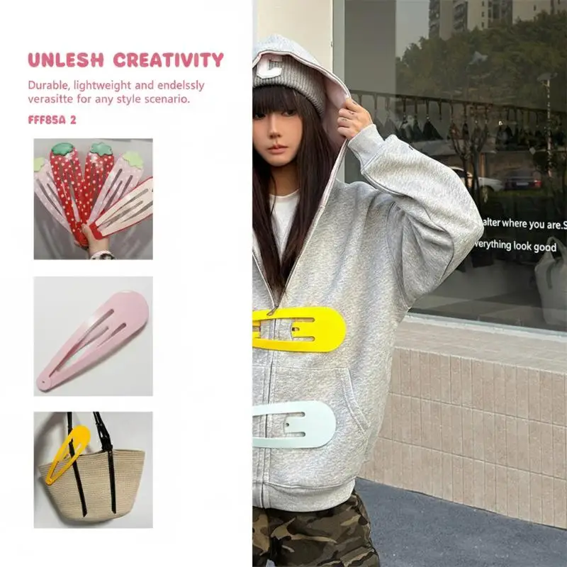 Photography Cheat Sheet - Lustige extra große Haarspangen mit Polka-Dot-Erdbeer-Muster,