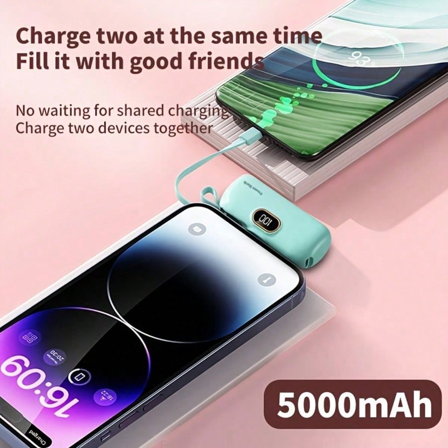 Mini tragbare Schnelllade-Powe – Tethering Cable Usb Bewertung und Preis
